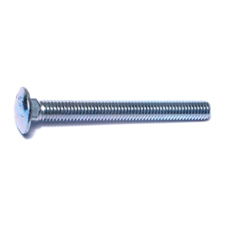 Midwest Fastener Carriage Bolt, Square Neck, 16 (Coarse), 3-1/2 in L, Steel, Zinc Plated, 50 PK 07506